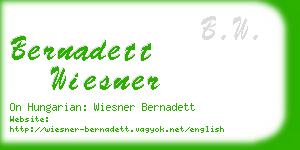 bernadett wiesner business card